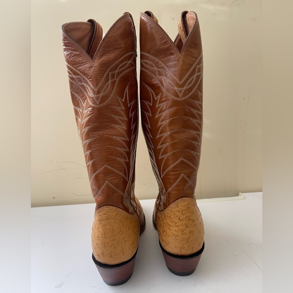 NWT Alberta Boot Brown & Tan Exotic Leather Cowboy Western Boots Men Size 8.5 US - Picture 3 of 8